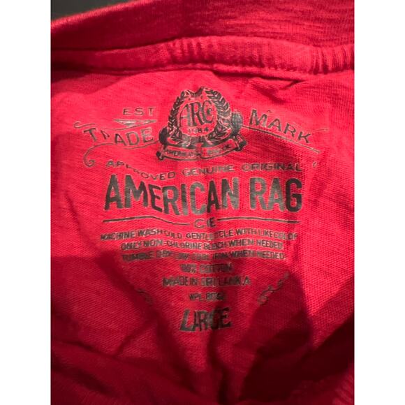 American Rag Cie Large Red Men’s T-shirt - Picture 2 of 3